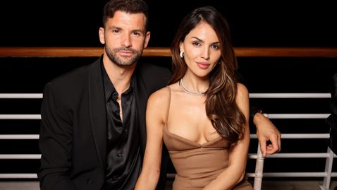 Григор Димитров с Ейса Гонсалес на червения килим в Кан