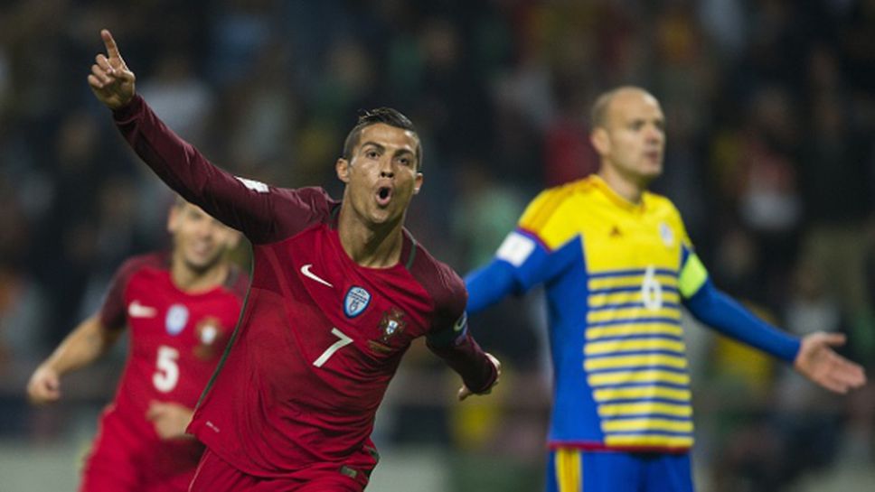 Роналдо вилнее за португалска фиеста срещу слабак (видео)