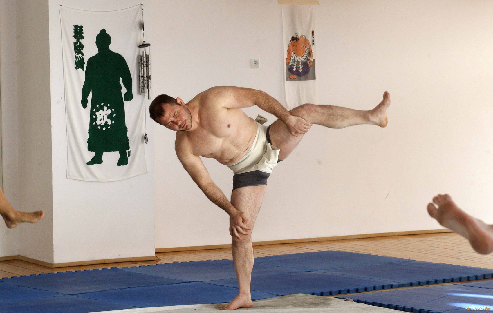 Тренировка на националния отбор по сумо