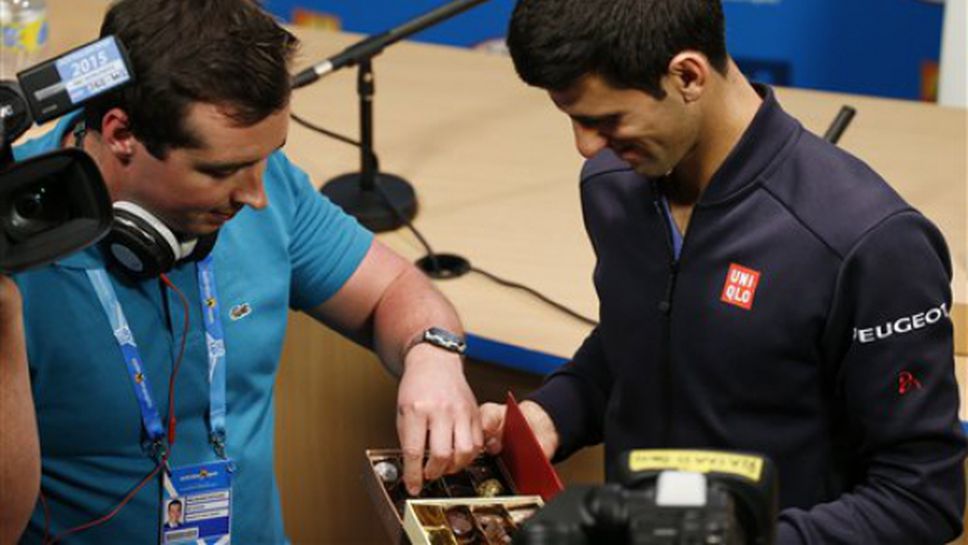 Джокович почерпи с шоколад след загубата
