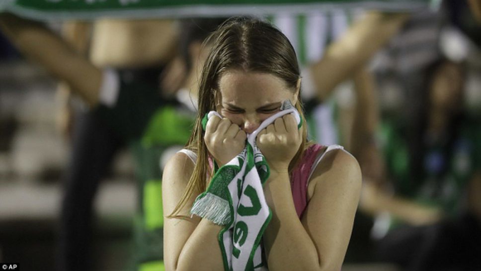 Феновете на Чапекоензе плакаха на стадиона (снимки)