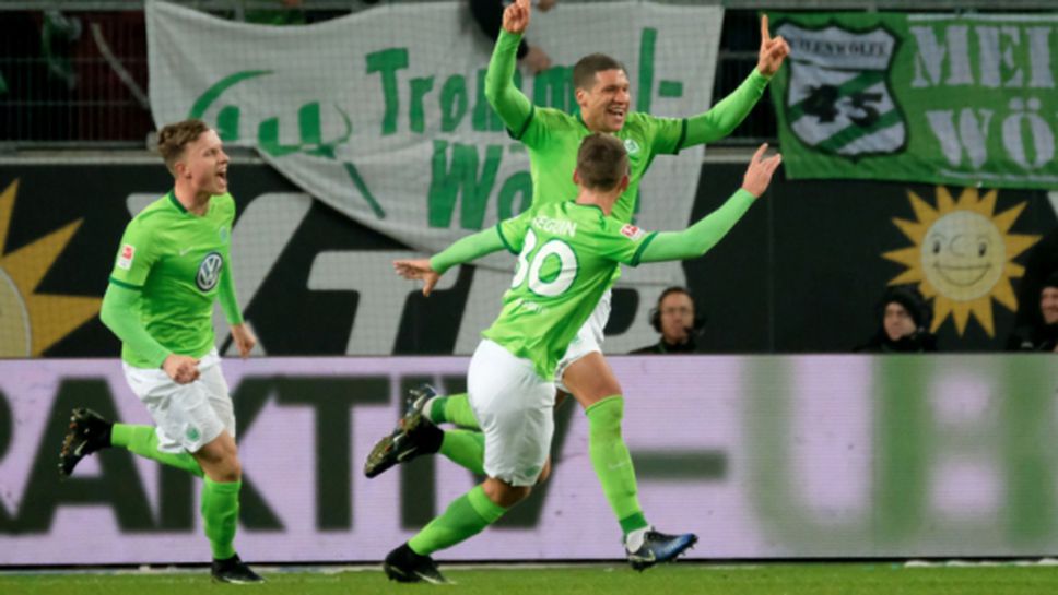 Волфсбург издрапа до 1:0 срещу Айнтрахт (видео)