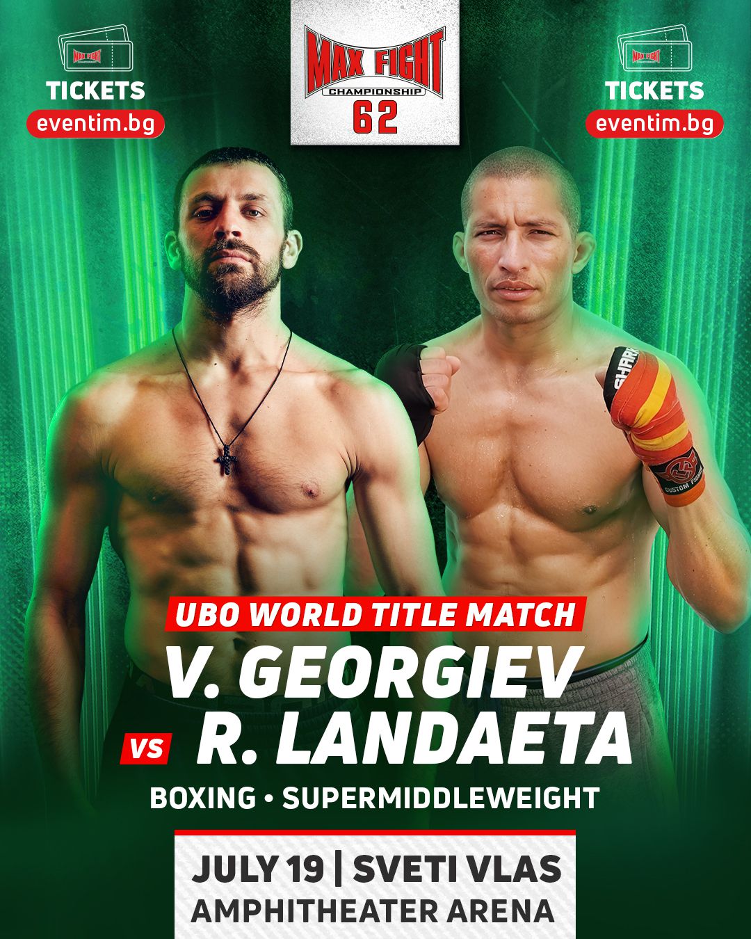 Всичко е готово за голямата битка на MAX FIGHT 62 в Свети Влас