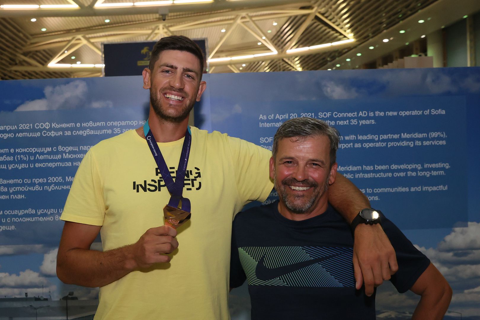  Посрещане на Кристиан Василев след бронзовия орден на скиф на Евро 2022 