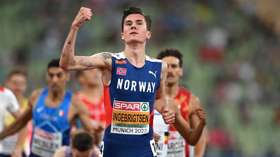 Якоб Ингебригтсен защити европейската си титла на 5000 метра