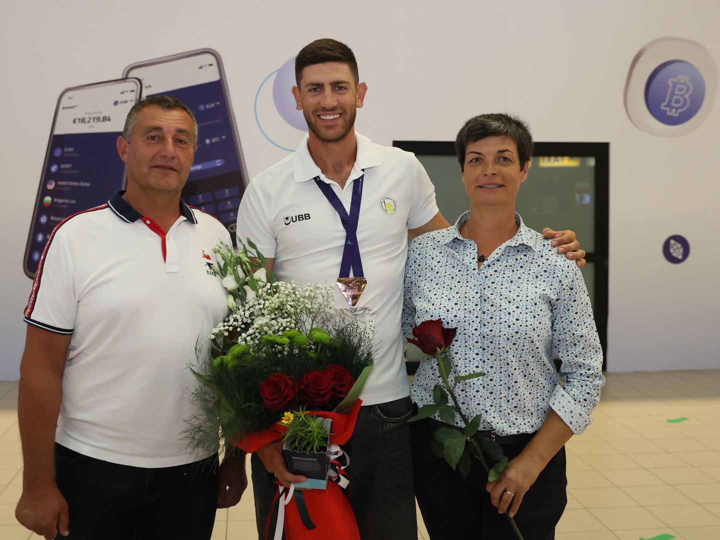  Посрещане на Кристиан Василев след бронзовия орден на скиф на Евро 2022 