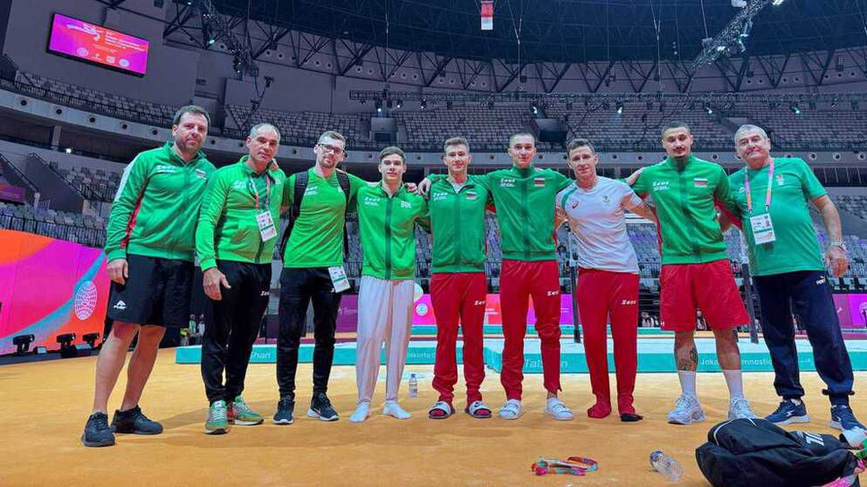 Мъжкият национален отбор по спортна гимнастика проведе успешна подиум тренировка