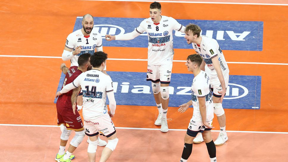 Казийски и Милано взеха само гейм на шампиона Тренто в Италия