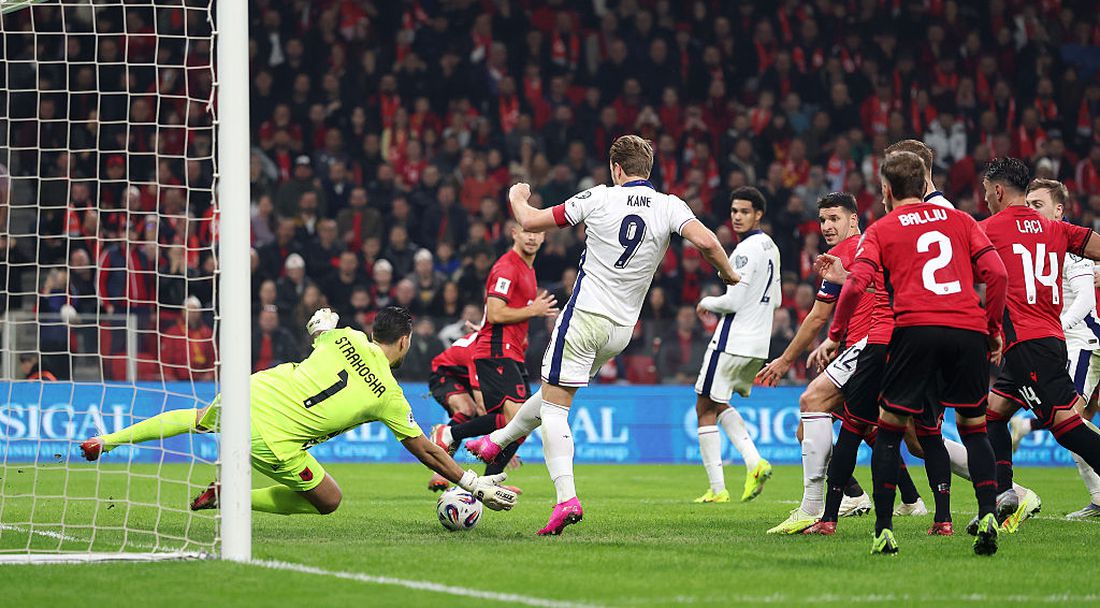 Англия завърши перфектни квалификации за Мондиал 2026, Кейн с два гола срещу Албания