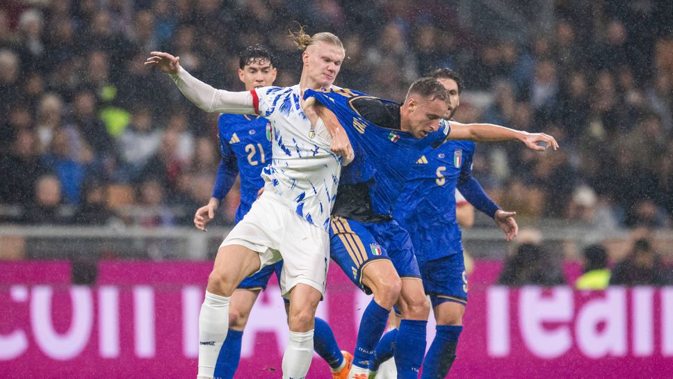 Италия 1:0 Норвегия, тече второто полувреме