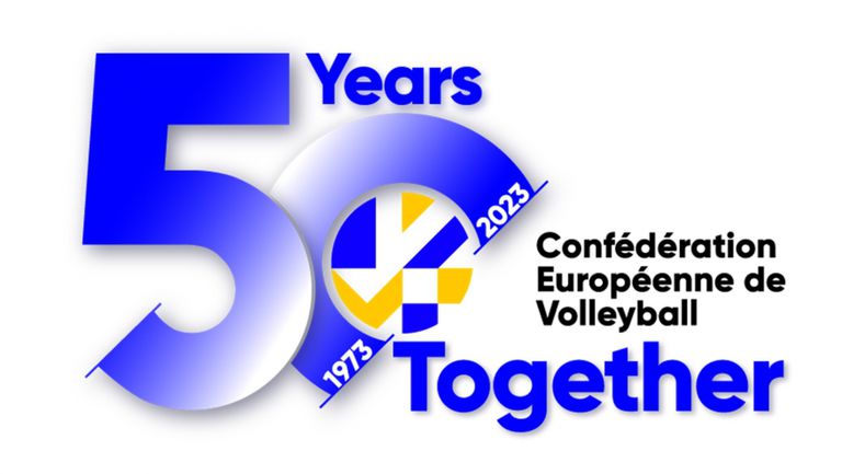 CEV със специално лого по случай 50-ата годишнина Европейската конфедерация