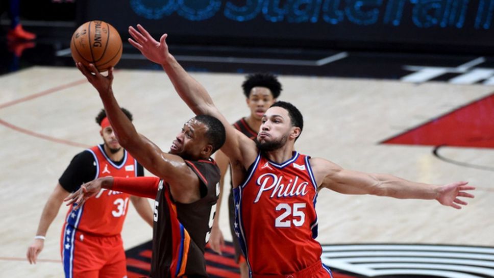 Силна серия в началото на последната четвърт донесе победата на Портланд над Филаделфия