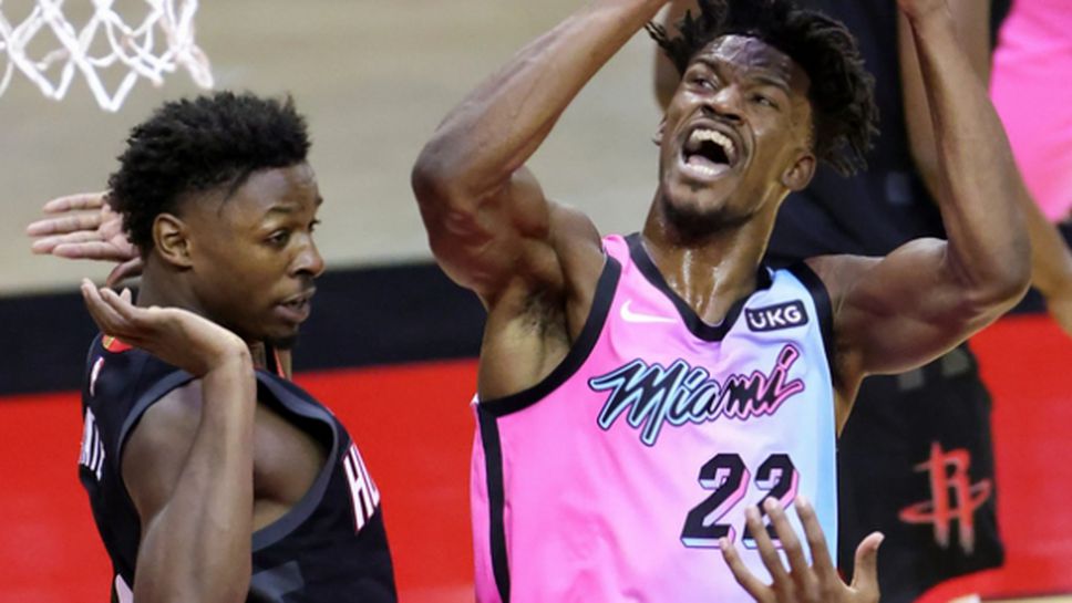 Джими Бътлър с "трипъл-дабъл" за Хийт