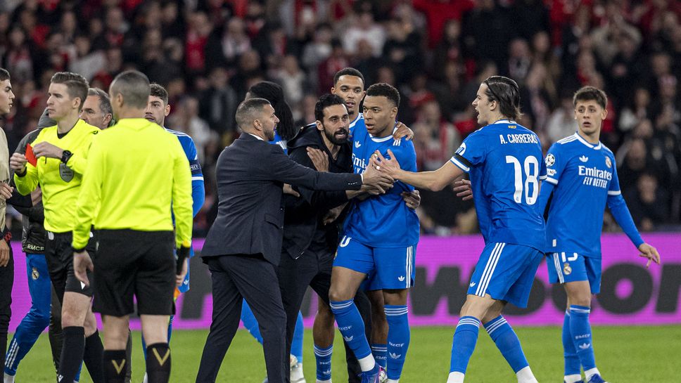 Реал взе реванш от Бенфика в луд мач на "Луж" с червени картони, 12 минути продължение и расистки скандал