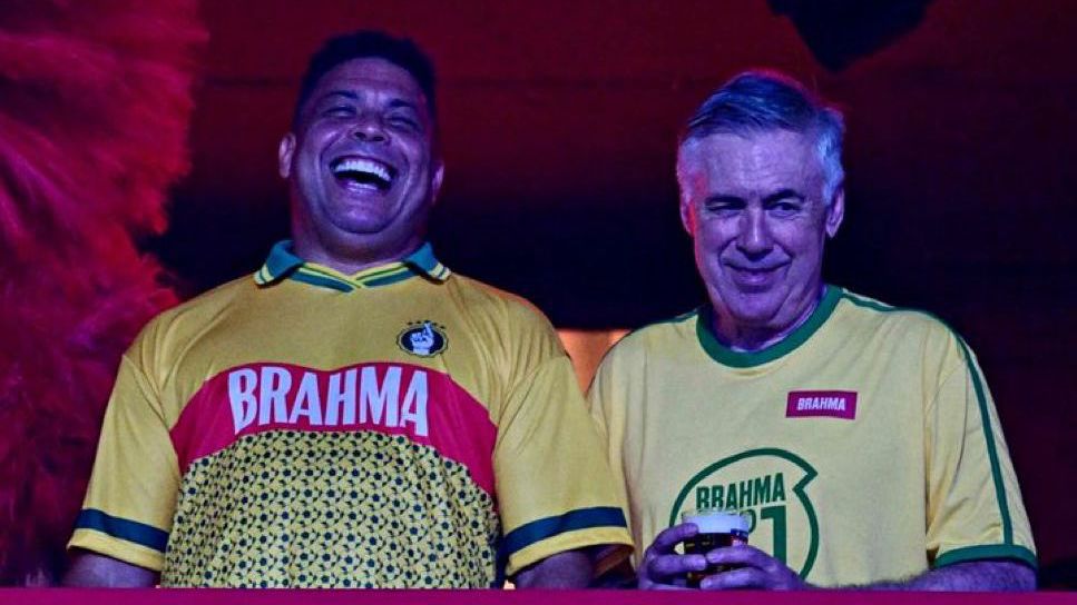 Селекционерът на националния отбор на Бразилия Карло Анчелоти беше забелязан