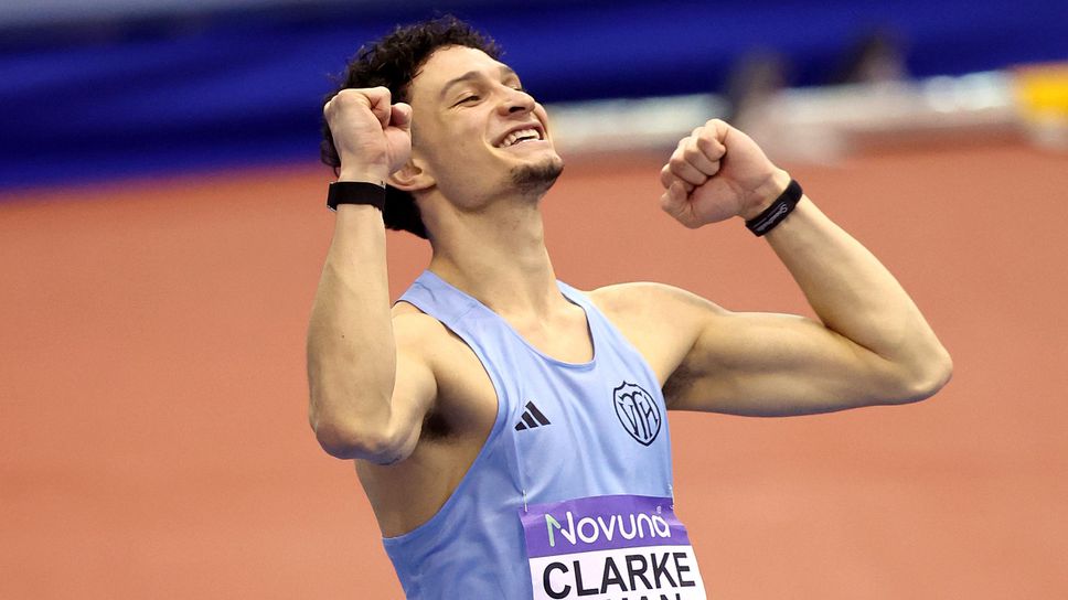 Атлетът в дисциплината скок на височина от Устър Джоел Кларк