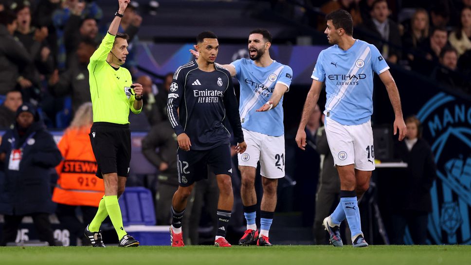 Десетима от Ман Сити се бориха смело, но нямаха шанс срещу Реал Мадрид