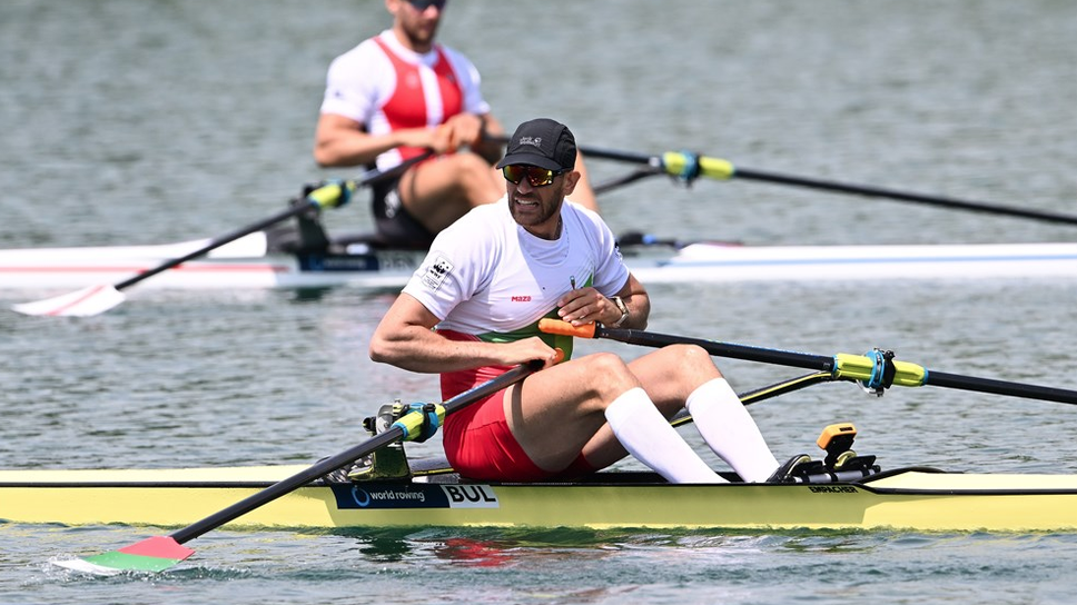 Кристиан Василев на репешаж на скиф на Европейското първенство