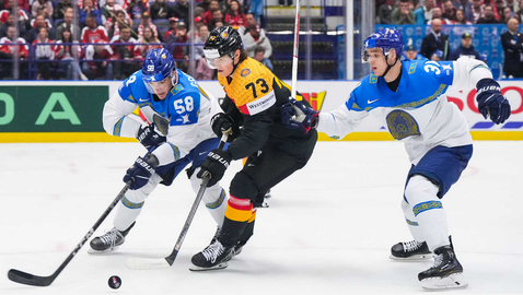 Германия с лесен успех срещу Казахстан на Световното по хокей на лед