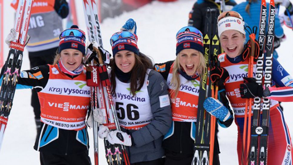 Норвегия спечели щафетата на 4 по 5 км за жени в Нове Место