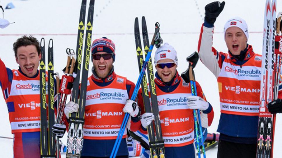Норвегия спечели щафетата на 4 по 7.5 км за мъже в Нове Место