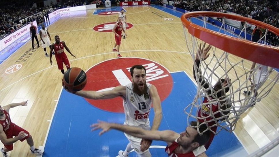 Реал (Мадрид) записа трета победа в топ 16 на Евролигата