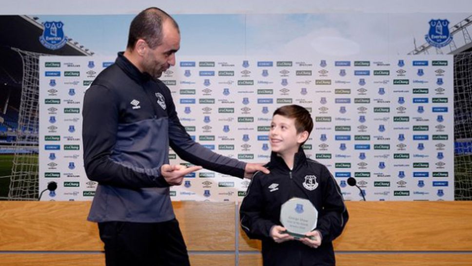 Прекрасно: 9-годишният Джордж получи наградата за гол на месеца в Евертън