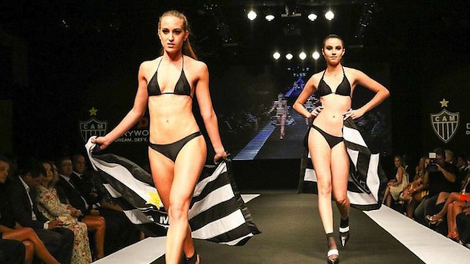 Клуб нае модели на бельо за представянето на новите екипи и Робиньо