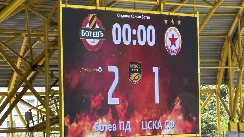 Закачка! Ботев (Пд) вече победи ЦСКА според новото табло на "Колежа"