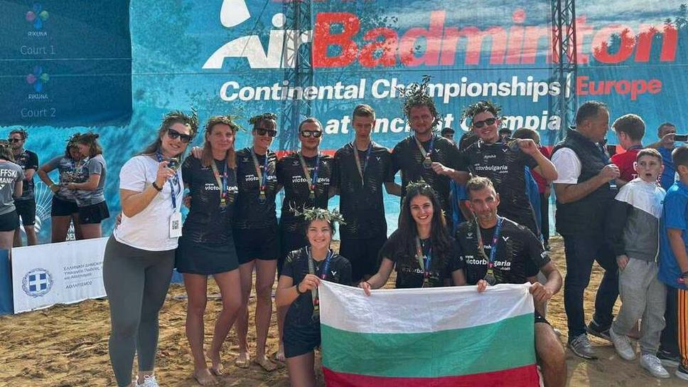 България взе сребърните медали при смесените състави на ЕП по еър бадминтон в Атина