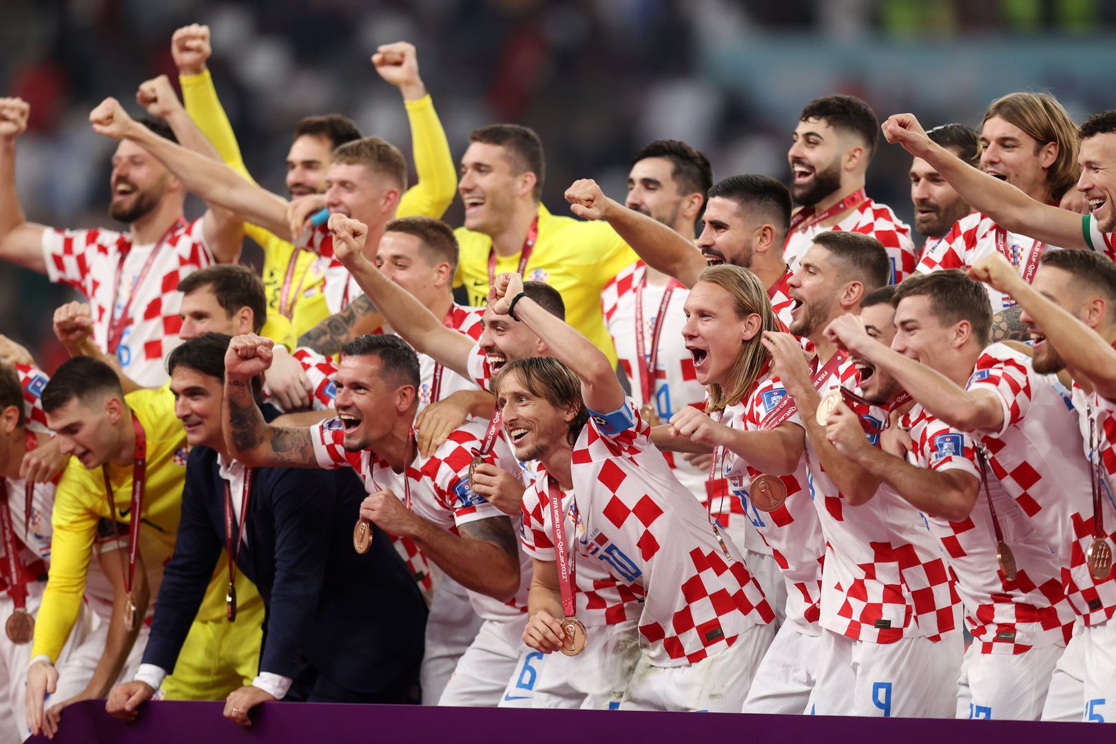 Радостта на хърватите след спечеления бронзов медал