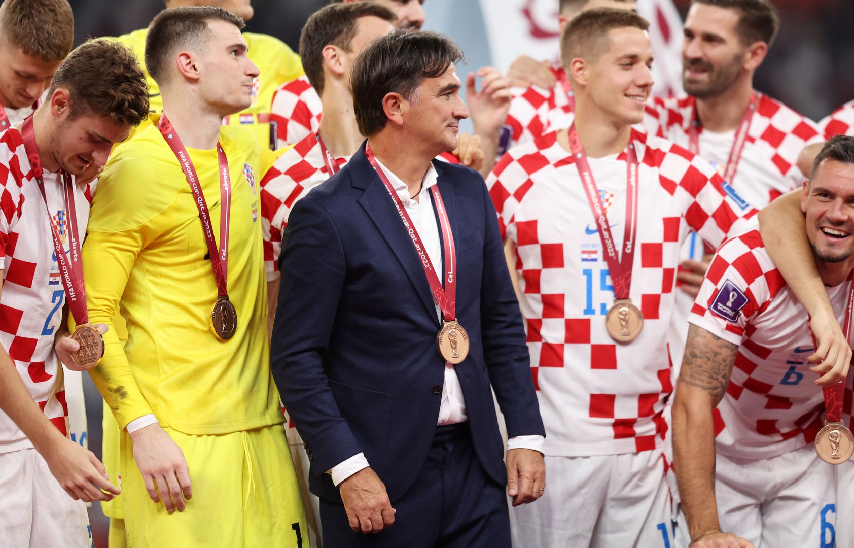 Радостта на хърватите след спечеления бронзов медал