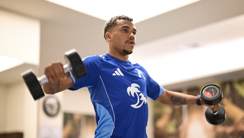 Левски тренира във фитнеса