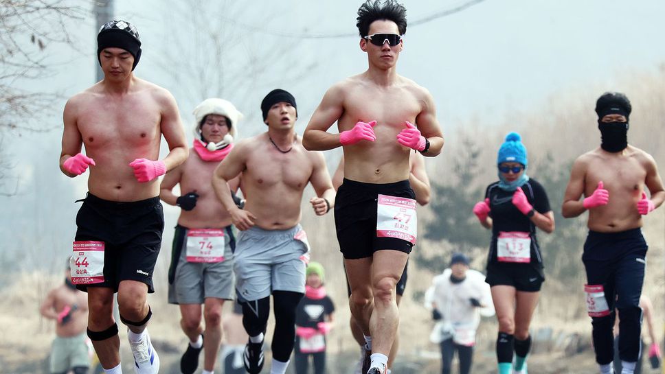 Общо 450 участници се противопоставиха на минусовите температури като пробягаха