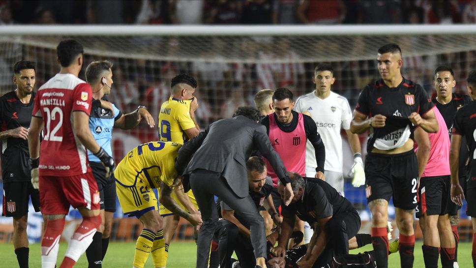 Прекратиха мача на Бока Хуниорс заради нов тежък инцидент с футболист