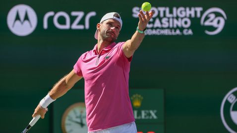 Отложиха мача на Григор Димитров в Маями заради дъжд