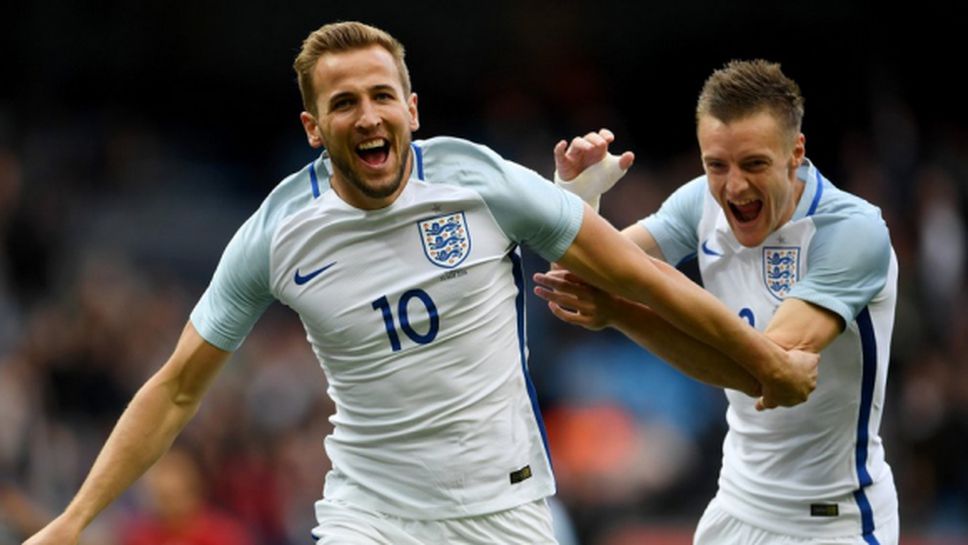 Варди и Кейн зарадваха Англия в първата контрола преди Евро 2016 (видео)