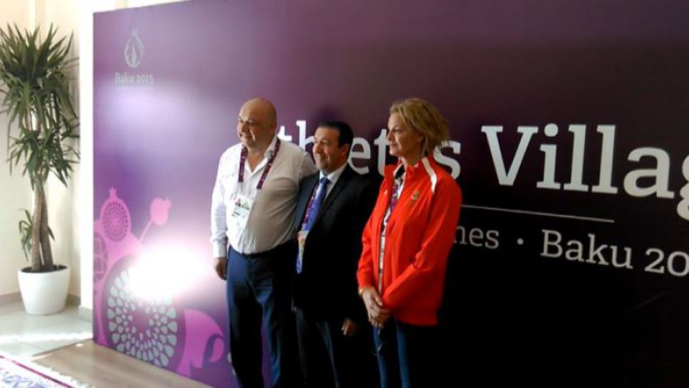 Министър Красен Кралев и Стефка Костадинова са в Баку за Европейските игри
