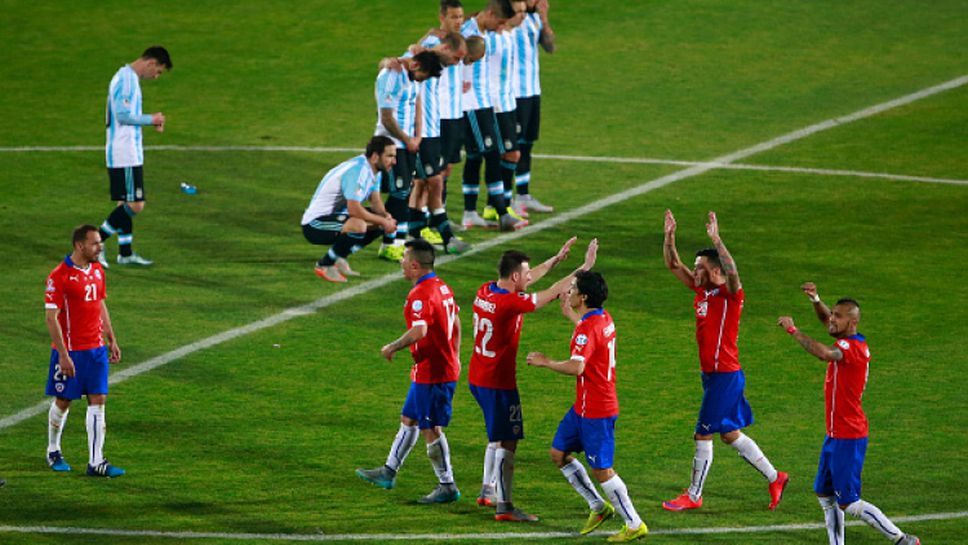 Чили - Аржентина 0:0 (4:1 след дузпи)