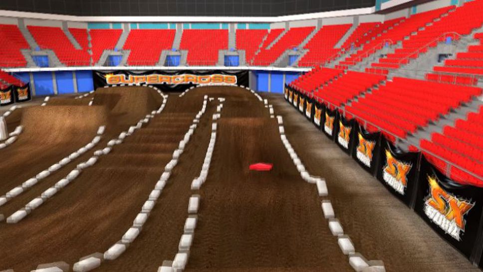 Компютърна анимация на трасето за суперкрос шампионата в "Арена Армеец"
