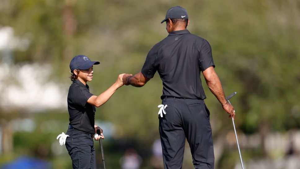 Тайгър Уудс е ентусиазиран да играе на турнир по голф с 12-годишния си син