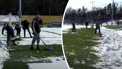 Феновете помагат за почистване на стадиона в Добрич
