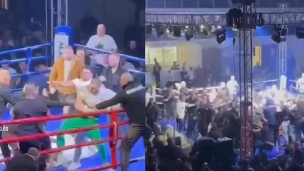 По време на професионална кикбокс гала в Нови пазар Сърбия