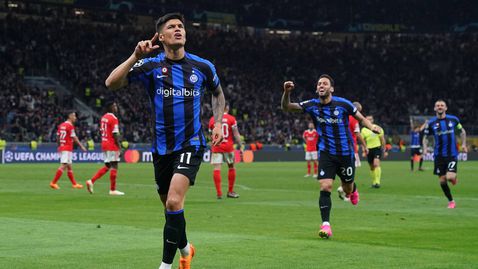  Интер отстрани Бенфика в голово шоу и оформи миланско дерби на 1/2-финала 