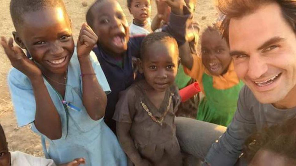 Федерер се отдаде на благотворителна дейност в Африка (видео + снимки)