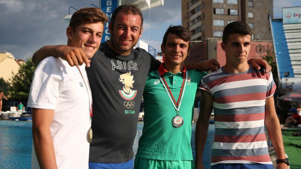 109-килограмовият Георги Чобанов двоен държавен шампион в скоковете във вода