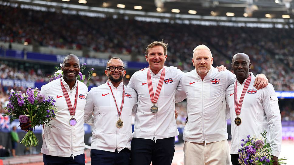 Британската щафета на 4 по 400 метра получи златните медали от Световното през 1997 г.