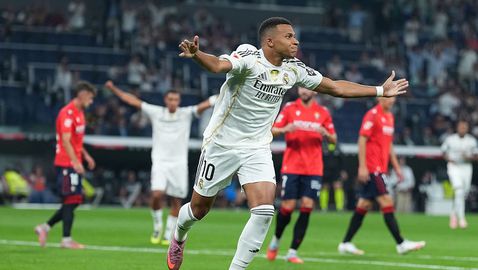  Гол от дузпа на Мбапе даде сполучливо начало на Реал, 