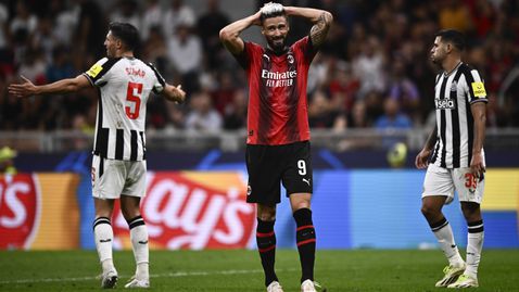 Стабилен вратар и лоша ефективност в атака отчаяха Милан срещу Нюкасъл