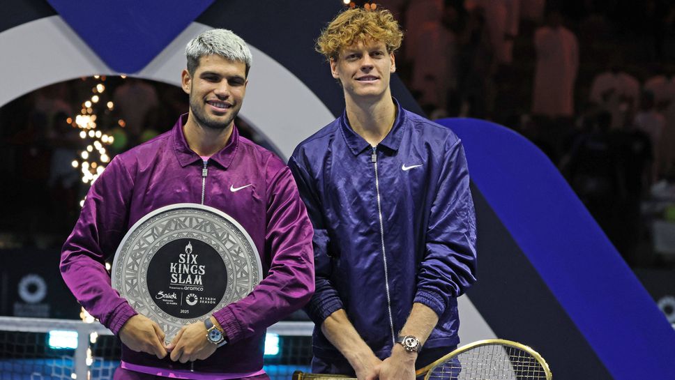 Яник Синер и Карлос Алкарас ще играят в демонстративен мач